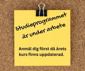 Studieprogrammet är under arbete 1